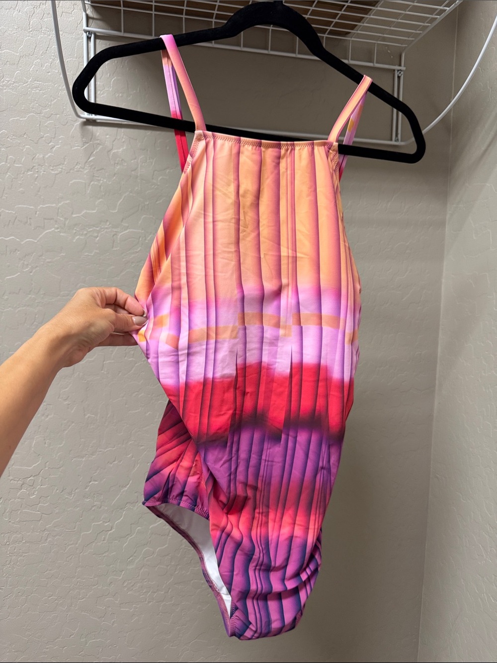 Gottex Ombre Striped One-Piece Swimsuit - Pink/Red/Purple